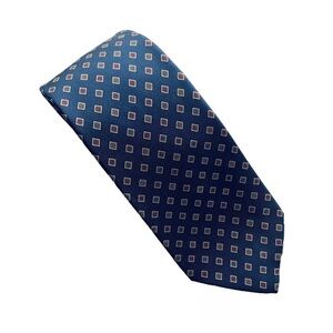 Christian Dior All Silk Men’s Tie Navy Blue Formal Business Preppy Office